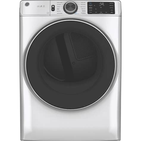 ge  cu ft smart  volt white stackable electric vented dryer  steam  sanitize
