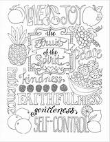 Coloring Pages Christian Adults Spirit Fruit Adult Scripture Summer Printable Kids Sheets Bible Color Religious Inspirational School Colouring Books Printables sketch template