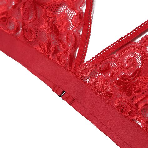 new women sexy red garter belt set bra and thong erotic