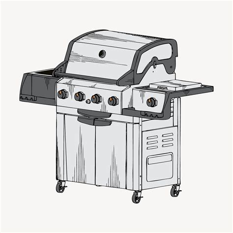barbeque grill drawing illustration   photo rawpixel