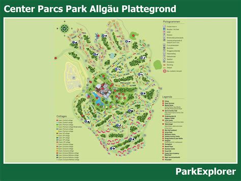 plattegrond van center parcs park allgaeu parkexplorer