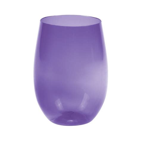 Purple Stemless Plastic Wine Glasses Plastic Wine Glasses Stemless