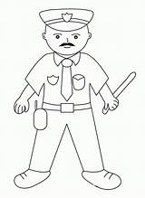 Policeman Insertion sketch template