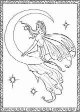 Coloring Fairy Pages Para Colorir Fadas Adult Fairies Book Desenhos Creative Moon Haven Dover Fada Amazon Enchanted Imprimir Desenhar Páginas sketch template