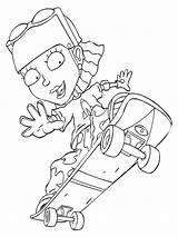 Rocket Kleurplaten Reggie Nickelodeon Surfer Malvorlage Caricaturas Persoonlijke Designlooter Bocetos sketch template