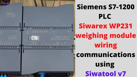 siemens   plc siwarex wp weighing module wiring communications  siwatool