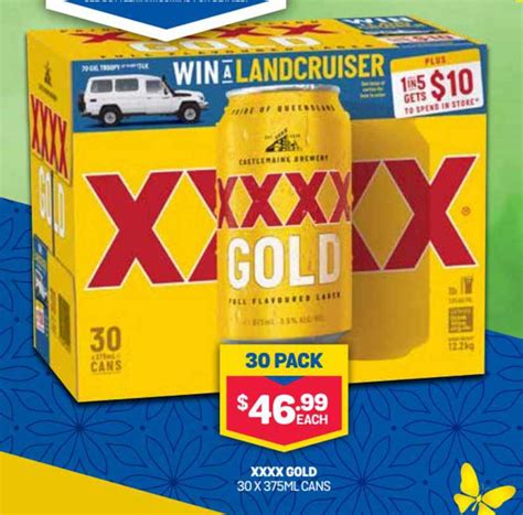 Xxxx Gold 30 X 375ml Cans Offer At Bottlemart Au