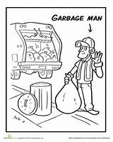 Garbage Helpers Worksheets sketch template