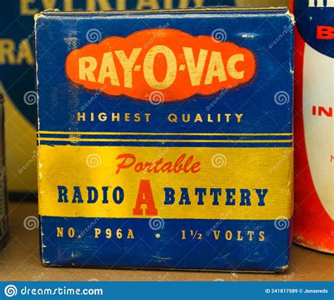 vintage rayovac battery  radio editorial stock image image  battery electronics