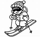 Coloring Pages Winter Skiing Sports Sport Boy Ws5 Ski Colouring Clipart Drawing Cliparts Little Doo Kids Color Book Goofy Clip sketch template