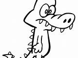 Alligator Coloring Pages Cute Getcolorings Color sketch template