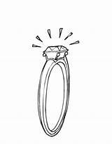 Anillo Anel Colorir Anillos Congrats Imprimir Compromiso Aliança Casamento Noivado Oro Diamante sketch template