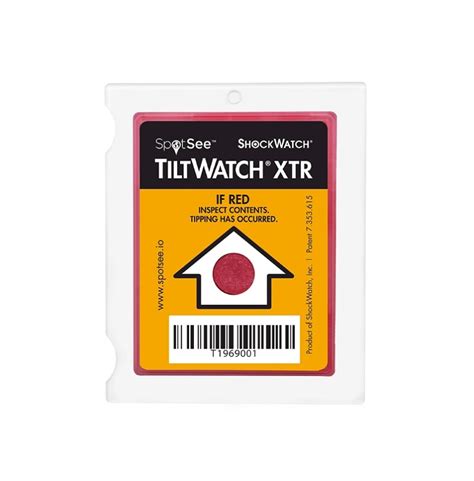 tiltwatch xtr shockwatch  pk pack secure