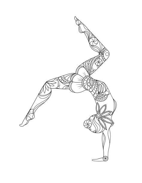 coloring pages  girls printable gymnastics