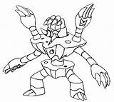 Pokemon Barbaracle Coloring Pages Mega Pokémon Drawings sketch template
