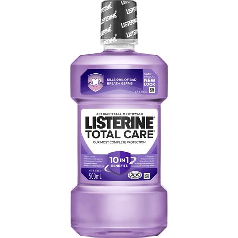 listerine total care antibacterial mouthwash ml woolworths