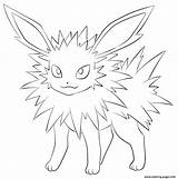 Pokemon Coloring Jolteon Pages Printable sketch template