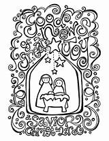 Scene Library Manger Nativity sketch template