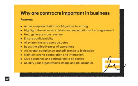 main reasons   contracts  important  businesses