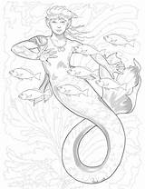 Mermen sketch template