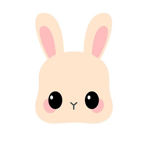premium vector cute rabbit face