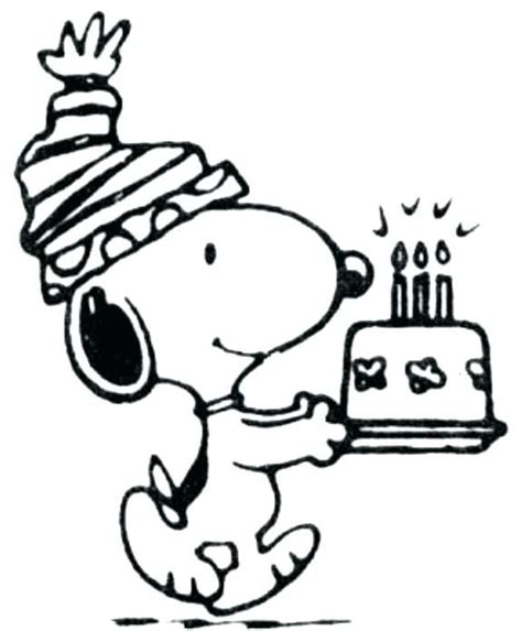 collection  snoopy birthday coloring pages snoopy birthday