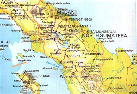 North Sumatera Map Pt Vip Tour Travel Bali Hotels
