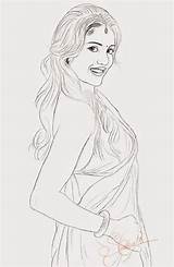 Indian Beautiful Drawing Draw Coloring Pages Model Girls Smiling Hair Sketch Color Videos Lip Curves Sensitive Lines Comes Eyes Features sketch template