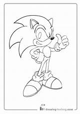 Coloring Sonic Cartoon Pages Hedgehog Printable Drawings Colored Print Sheets Template Adults Dope Kids Cartoons Loading Deviantart sketch template