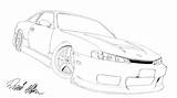Nissan Silvia S13 Coloring 240sx S14 Pages Sketch Template sketch template
