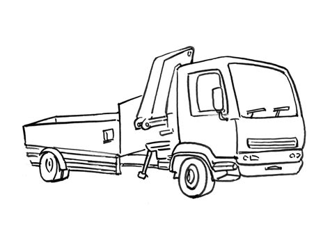 drawing truck  transportation printable coloring pages