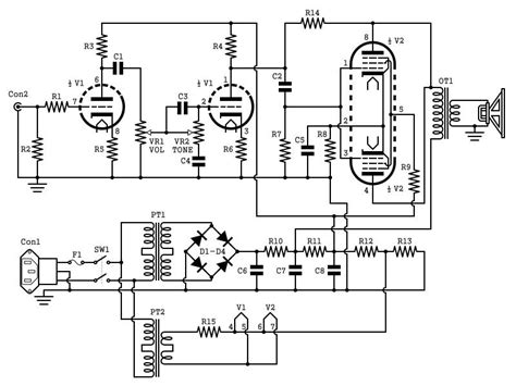 tube guitar amp schematic