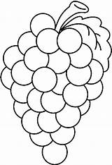 Clipart Coloring Fruit Pages Drawing Grape K12 Md sketch template