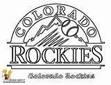 Coloring Colorado Rockies Designlooter sketch template