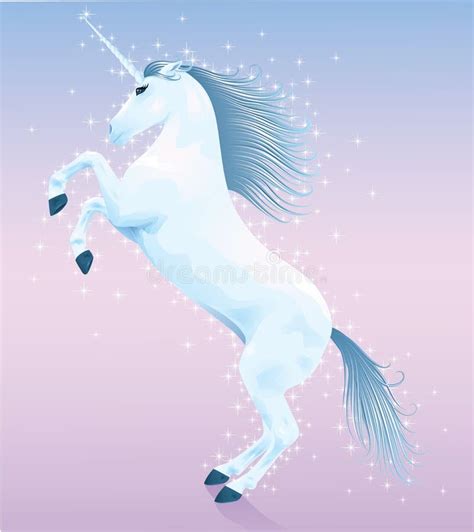 blue unicorn stock vector illustration  hair hoofed