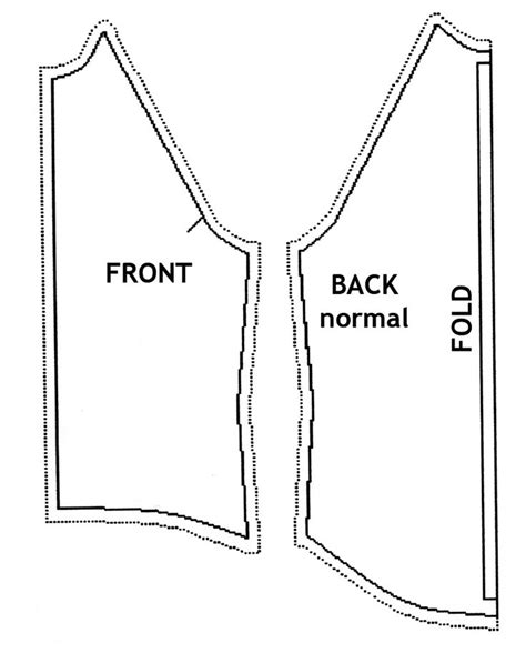 template printable vest pattern