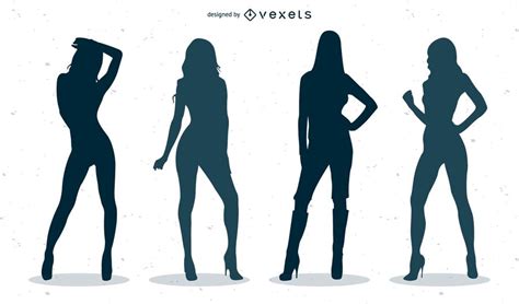 sexy fashion model silhouette pack vector download