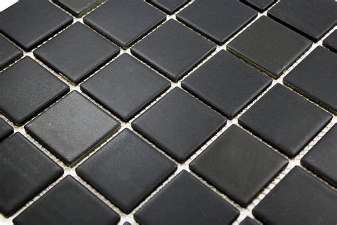 tenedos porcelain premium quality  black square matte mosaic tile