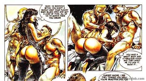 awesome adult bdsm comics with a mistress and her two slaves cartoontube xxx