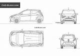 Aygo Toyota Cad Block Car Drawing Dwg Autocad Choose 2d Board sketch template