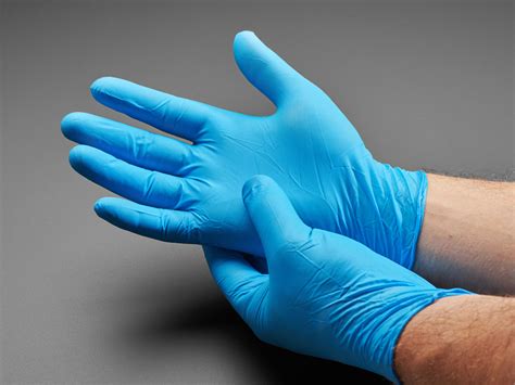 medium nitrile disposable gloves  piece glove box blue id