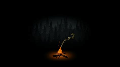 desktop wallpaper campfire  survial game minimal hd image
