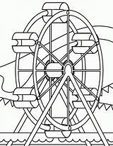 Coloring Wheel Ferris Park Amusement Pages Roller Coaster Kids Printable Colouring Color Sheets Ark Noahs Source Theme Getcolorings Miscellaneous Water sketch template