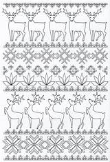 Coloring Pages Christmas Scandinavian Adult Pattern Book Patterns Embroidery Print Books Colouring Pg Kids Scandanavian Swedish Pdf sketch template
