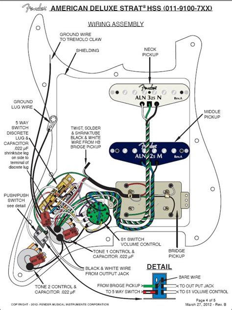 fender american stratocaster deluxe wiring diagram