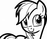 Dash Rainbow Coloring Pages Smile Cute Line Drawing Wecoloringpage Pony Little Getdrawings Rocks Face sketch template