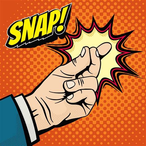 male hand  snapping finger magic gesture  easy vector concept