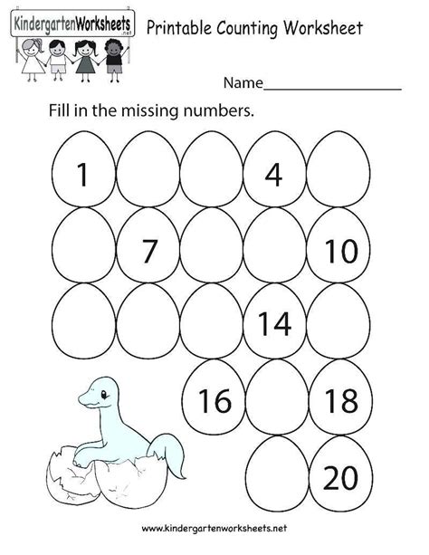 mathsheets  printable kindergarten counting eggs  phonics