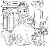 Coloring Sofia Pages Caleb Disney Princess sketch template