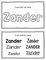 Zander Xander sketch template